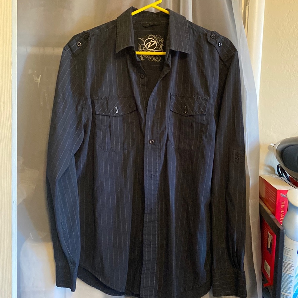 Men’s casual long sleeve button down shirt by Drill Clothing Co